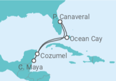 Itinerário do Cruzeiro Jóias das Caraíbas TI - MSC Cruzeiros